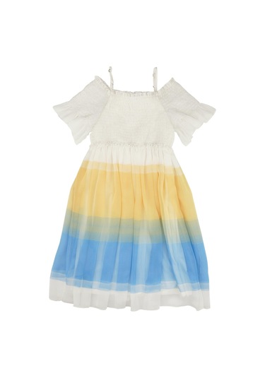 Bestkids Kız Çocuk Blok Renkli Elbise 0001