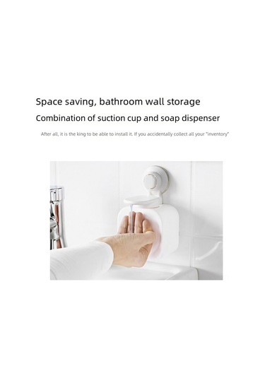 Shineyee Banyo Duş Jeli Dispenseri, Sürekli Plastik, 200ml, Sünger Tutucu, Delme Yok, Duvar Montajlı, Kolay Dolum, Hijyenik, Ev Ve İş Yeri Kullanıma Uygun Beyaz Diğer