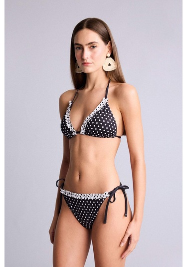 Defacto Regular Fıt Puantiye Siyah Bikini Alt G4010ax26smbk81 Siyah-bk81