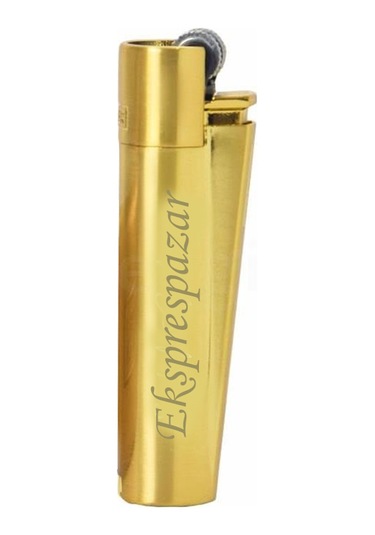 Clipper Kişiye Özel Metal Çakmak Özel Kutulu ve Baskılı Gold