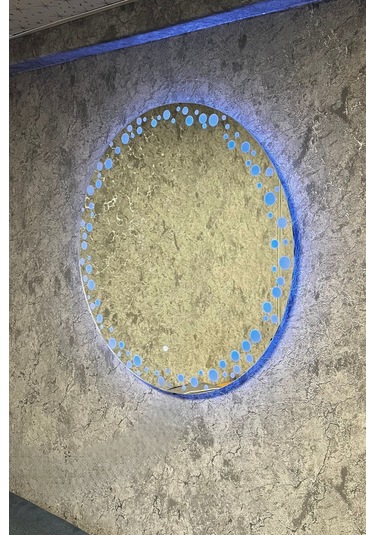 Arif Beyaz Ledli 60 x 60 Yuvarlak Model:60-B Dekoratif Ayna Beyaz