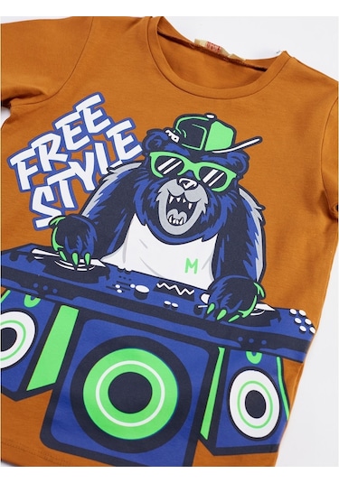 Denokids Mushi Dj Erkek Çocuk Tshirt-Kot Şort Takım Çok Renkli