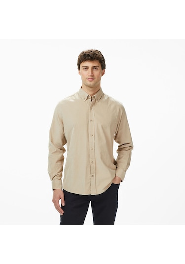 Nautica Erkek Bej Classic Fit Gömlek Düz W57424t Bej