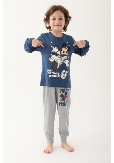 Mickey Mouse D4821-3 Çocuk  Koyu Indigo Pijama