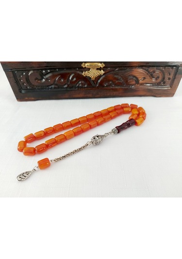 Soma Tesbih Çubuk Malzemeden Yapma Fıçı Kesim Sıkma Kehribar Tesbih 9 x 11