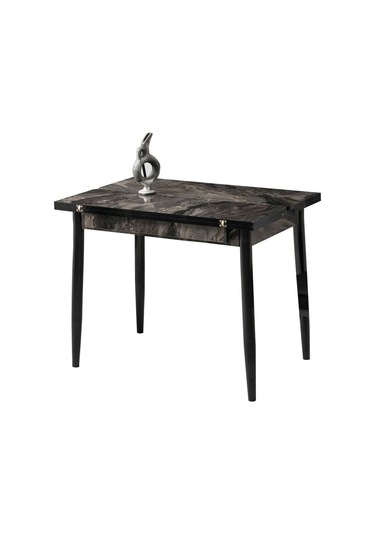 Kartal Dikdörtgen Masa Ve Ay Sandalye, Cosmos, 100x65 Siyah