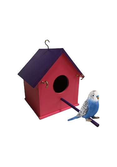 Ncy Ahşap Muhabbet Kuşu Cennet Papağanı Folluk 17 x 17