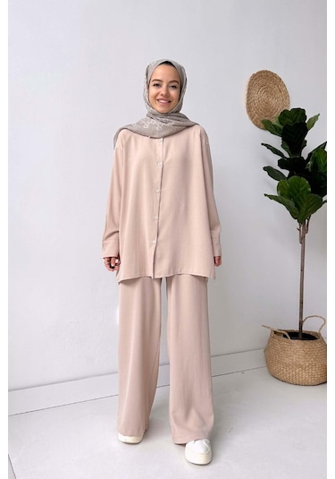 Kahijab Pearly Takım - Bej