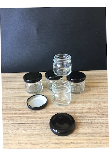 40 Cc Cam Kavanoz - 50 Adet - Siyah Kapak.Mutfak.