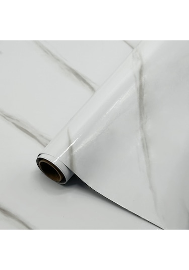 Brano Yapışkanlı Kaplama Folyosu Beyaz Mermer 75 Cm x 10 Metre