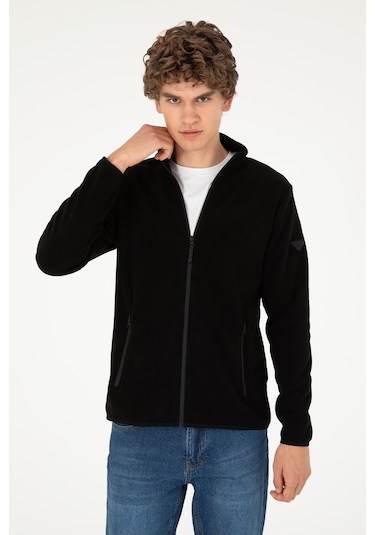 U.S. Polo Assn. Erkek Siyah Basic Polar Hırka 50298066-VR046