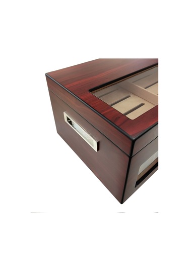 Falconetti Rc59kr Bordo 2 Katlı Camlı Dijital Humidor Puro Kutusu