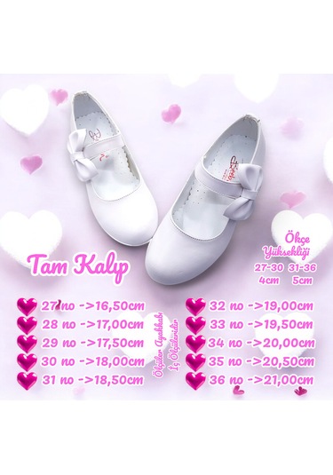 Beebron Ortopedik Topuklu Abiye Kız Çocuk Ayakkabı Soft Series Abiayk2401 Mat Beyaz Beyaz