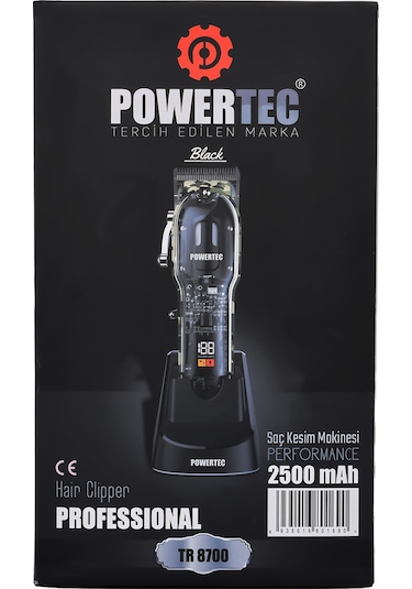 Powertec TR-8700 Saç Sakal Tıraş Makinesi (Black)