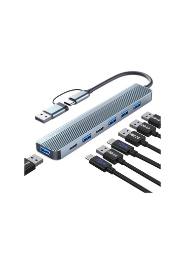 Obllemn Usb C Hub 3.0, 7'si 1 Arada Usb Hub 3.0 Multiport