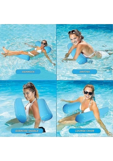 Bloomnest Su Hamağı, Plaj Yüzen Koltuk, Şişme Şezlong, Yetişkinler İçin, Ergonomik, Dayanıklı, Yüzme Havuzu Şamandırası, Lila Lila