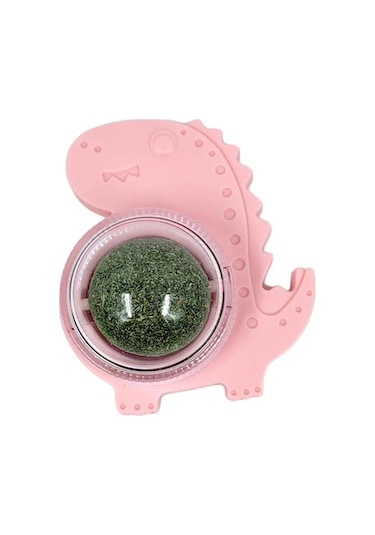 Kediler İçin Yalama Topu Dinozor Şekilli Pembe