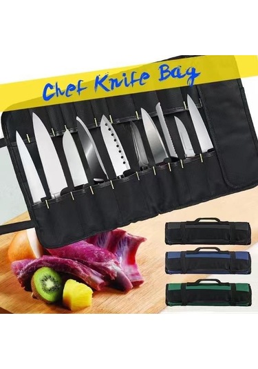 Singree Şef Bıçak Çantası - Pratik Ve Dayanıklı Mutfak Saklama Çantası Siyah