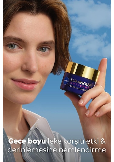 Nivea Luminous630 Thiamidol Etkili Leke Karşıtı Gece Yüz Bakım Kremi Hyaluronik Asit Nemlendirici 50 ML