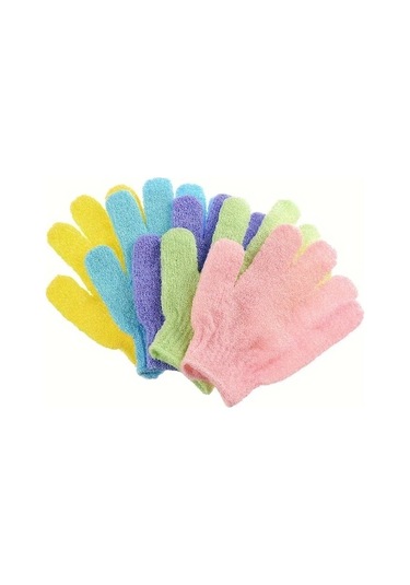 Zhanglei001 Gül Kırmızısı Çift Taraflı Peeling Eldiveni - Spa Ve Duş Fırçası Aksesuarı Gül Kırmızısı