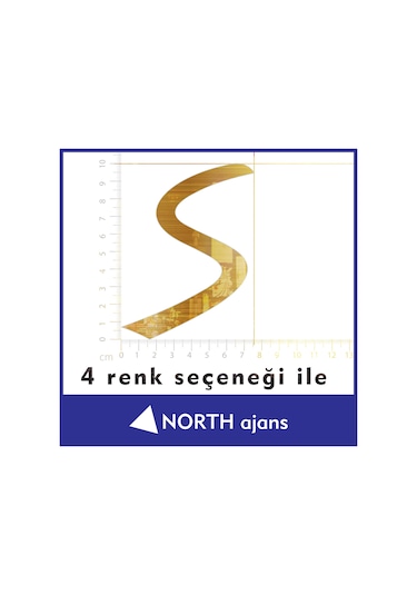 Altın Araç Sticker Etiketleri 10cm Model 20