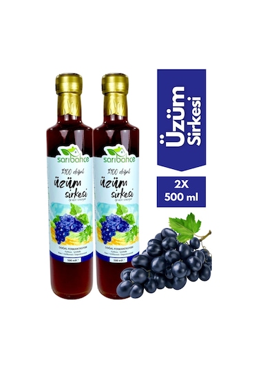 Üzüm Sirkesi 500 Ml 2'li Paket - Organik Doğal Fermantasyon