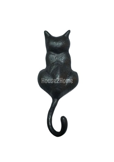 House2Home Pirinç Kedi Kapı Tokmağı, Tak Tak