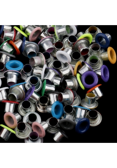 Giyim Leathercraft Scrapbooking Bezeme İçin 100 Adet Metal Kuşgözü Toka 4.5mm