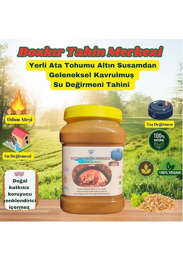 Bozkır Tahin Merkezi Yerli Ata Tohumu Altın Susamı Tahini Taze Çifte Kavrulmuş 930 G