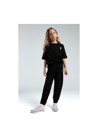 Kız Çocuk Siyah Kısa Kol Pijama Takım Us2083 Siyah