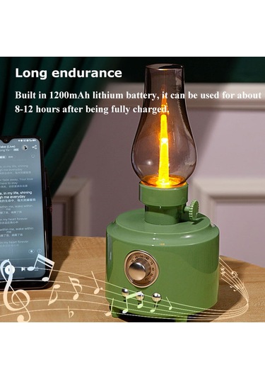 Geeksen C210 Pembe Klasik Makyajlı Fener, Bluetooth Hoparlör, Led Işık, Uyku Ses Makinesi, Taşınabilir Dış Mekan Kamp Cihazı