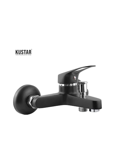 Kustar Mix Aç Kapa Banyo Duş Bataryası Siyah