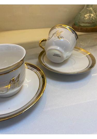 Lena 2'li Kahve Fincan Takımı - Renkli - 90 Ml