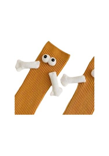 Suntek Sevimli Orta Tüp Çorap Kulüp Ünlü Ayak Komik Sarı Sarı