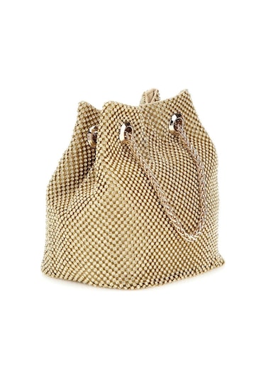 Guess Kadın Bej Zalina Clutch El Çantası Sarı