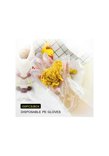 Tenfowee "100'lük Pe Eldiven - Gıda Güvenliği, Temizlik Ve Mutfak Kullanımı İçin" ŞeffAF
