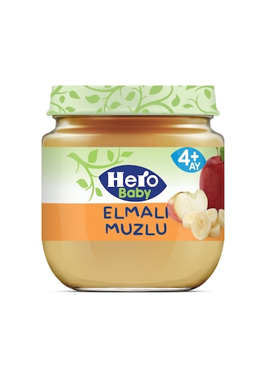 Hero Baby Elmalı Muzlu 4+ Ay Kavanoz Maması 125 G