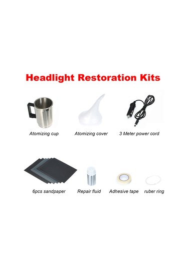 Vkemall Araç Farı Çizik Tamiri Seti - Cam Yenileme, Açıklaştırma Ve Oxidasyon Tamiri İçin Polishing Kit