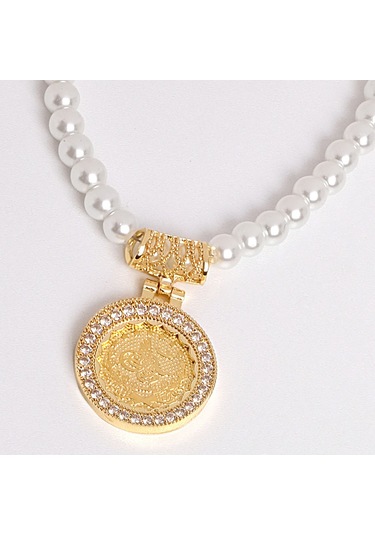 Tuğralı Incili Kolye