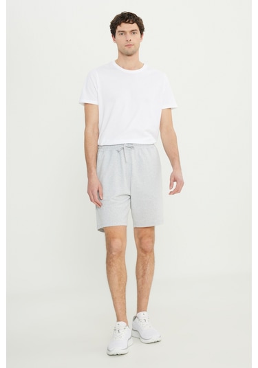 Erkek Antrasit - Gri Melanj 2'li Paket Pamuklu Rahat Nefes Alabilen 2 İplik Cepli Örme Standart Fit Şort Antrasit - Gri Melanj Erkek Antrasit - Gri Melanj 2'li Paket Pamuklu Rahat Nefes Alabilen 2 İplik Cepli Örme Standart Fit Şort Antrasit - Gri Melanj