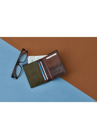 Dayton Hakiki Deri Kahve Plus Color Erkek Ince Tasarım Çok Bölmeli Rfid Korumalı Cüzdan Kahverengi