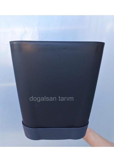 8,8 Lt Safir Saksı Kare Saksı Dekoratif Saksı Renkli Çiçek Saksı