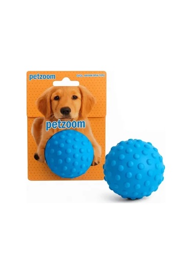 Petzoom Mavi Dikenli Köpek Oyun Topu