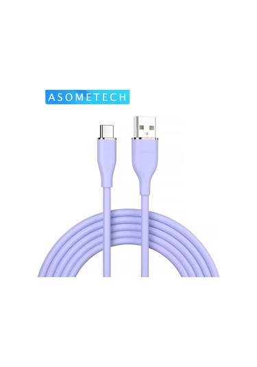 Asometech 6a 66w Hızlı Şarj Usb C Kablo Samsung Uyumlu S21/s20 Huawei Xiaomi İpad Oppo Vıvo İçin Sıvı Silikon Kablogrey1m