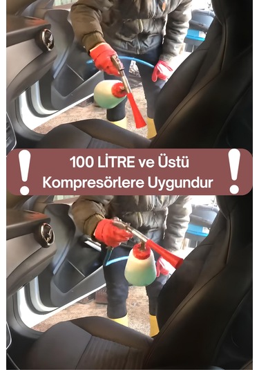 Oto Yıkama Bilyeli Detay Temizlik Tabancası - 5 Kılcal Hortum