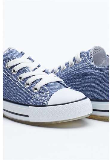 Rahat Kalıp Işıklı Bağcıklı Çocuk Unisex Kot Mavi Spor Ayakkabı Tb998-3 Kot Mavi