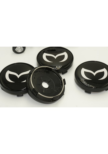 Mazda Batman Logo Jant Göbeği Kapak Seti  60mm