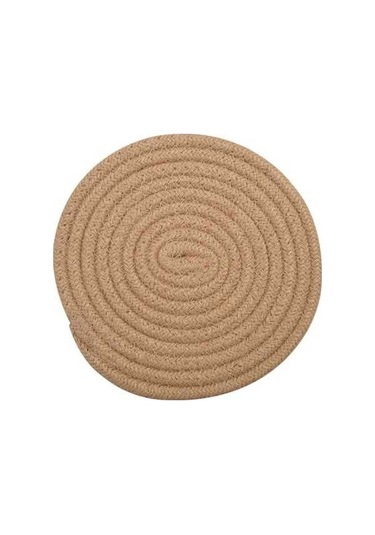 Ulzyvf Yuvarlak Sıcak Set Servisi Sarı-kahverengi Örgülü Kalın Isıya İnç Dayanıklı Amerikan Altlıklar 7 6'lı Lx Sarı - Kahverengi