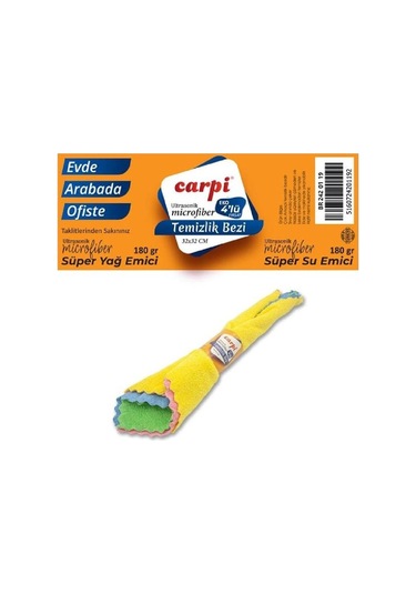 Mikrofiber Temizlik Bezi 4lü Dürüm Eko Set
