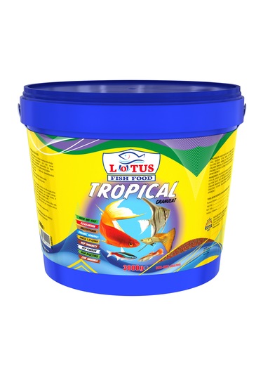 Tropical Mix Granulat 3kg Kova Balık Yemi, Flora 200g Pul